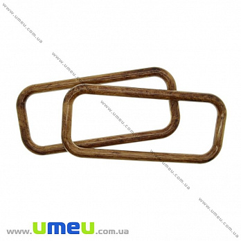 Ручки для сумок пластиковые Прямоугольные, 16х7 см, Коричневые (BAG-004128)
