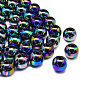Бусины для сумок ОПТ, Пластиковые радужные, Круглые, 10 мм, Синие темные (BUS-060794)