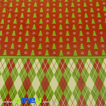 Упаковочная бумага Новогодняя, Красная, 70х100 см, 1 лист (UPK-023531)