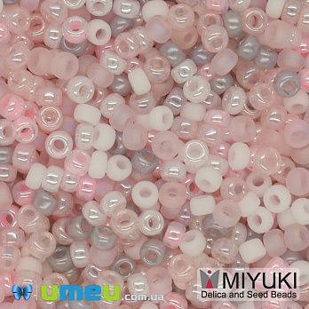 Бисер японский Miyuki круглый RR 11/0 №MIX46, Микс розовый, 5 г (BIS-045557)