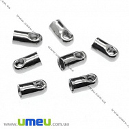 Колпачок металлический, 4,2х2,2 мм, Темное серебро (OBN-008076)