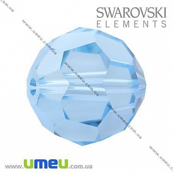 Бусина Swarovski 5000 Aquamarine, 10 мм, Граненая круглая, 1 шт (BUS-005358)