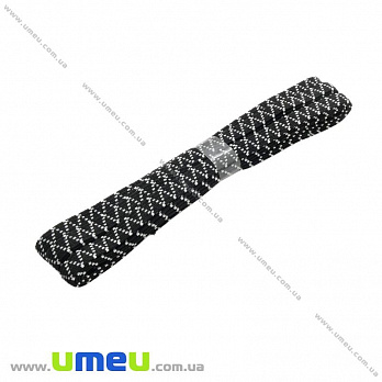 Резинка плоска 8 мм, Чорно-біла (LEN-014109)