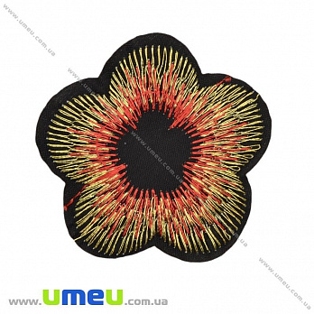 Термоаппликация Цветок, 5.5 см, Красная, 1 шт (APL-022326)