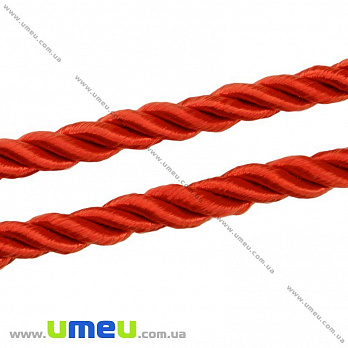 Шнур крученый, Красный, 5,5 мм, 1 м (LEN-010575)