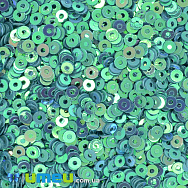 Паєтки Індія круглі плоскі, 3 мм, Бірюзові АВ (PAI-041795)