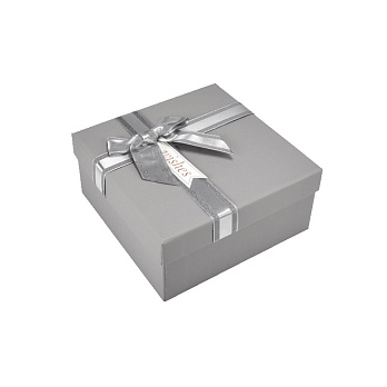Подарункова коробка Квадратна, 17х17х8 см, Сіра (UPK-060622)