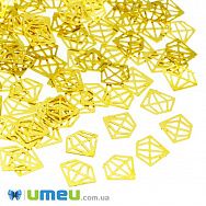 Декоративный элемент Кристалл, 5х4х0,1 мм, Золото (DIF-047129)