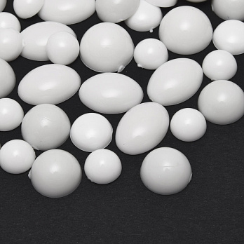 Кабошоны пластиковые, Микс белый (KAB-060979)