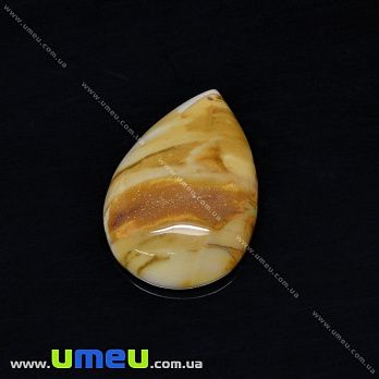 Підвіска з натурального каменю Мукаіт, Крапля, 31х23 мм (POD-031604)