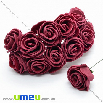 Роза латексная, 25 мм, Бордовая, 1 шт (DIF-015473)