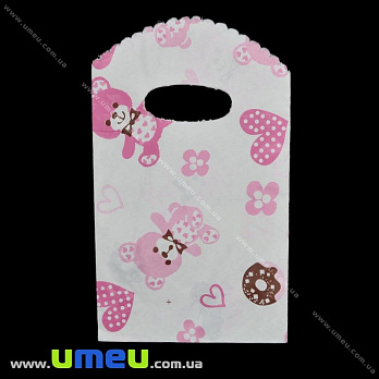 Подарунковий пакетик, 19х12 см, Рожевий (UPK-026255)