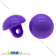 Гудзик пластиковий на ніжці Круглий, 10,5х10 мм, Фіолетовий, 1 шт (PUG-008905)