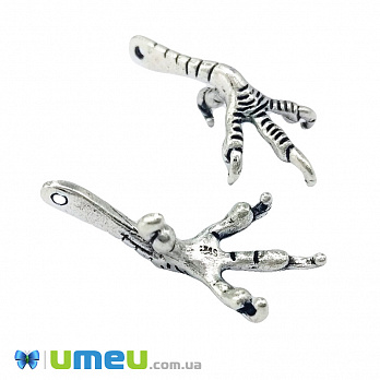 [Архів] Підвіска металева Коготь, Античне срібло, 32х14 мм (POD-045031)