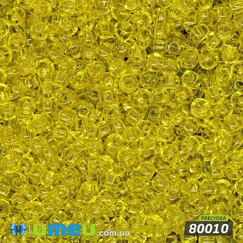 Бісер чеський 11/0 №80010 Жовтий, Прозорий (BIS-044447)
