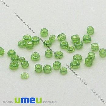 Бісер китайський дрібний, 12/0, Зелений, 2,0 мм (BIS-003524)