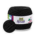 Пряжа Ярослав Бавовна 14/2, 50 г, 350 м, Чорна 500 (YAR-062508)