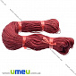 Вощеный шнур (коттон), 1 мм, Бордовый, 1 м (LEN-008281)
