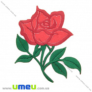 Термоаплікація Роза червона, 10х8,5 см, 1 шт (APL-024610)