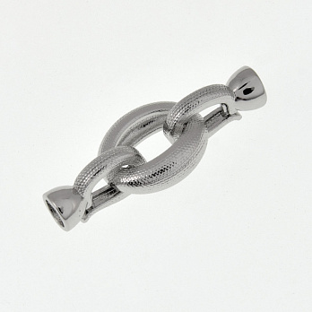 Застёжка, 29х11 мм, Латунь с покрытием Родий (ZAM-060872)