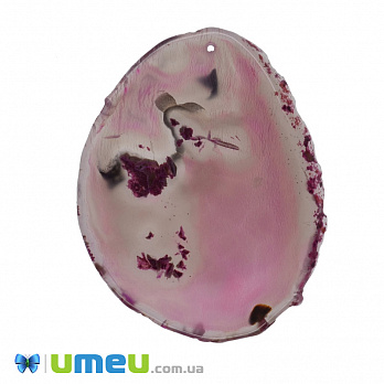 Зріз Агата, Рожевий, 73х58 мм (POD-020181)