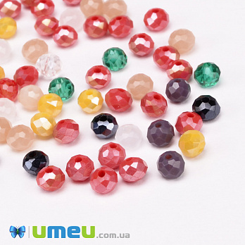 Намистини ронделі, 4х3 мм, Мікс (BUS-050923)