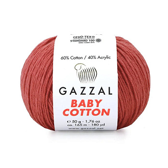 Пряжа Gazzal Baby Cotton №3418, 50 г, 165 м, Коралова (YAR-060765) Пряжа Gazzal Baby Cotton №3418, 50 г, 165 м, Коралова (YAR-060765)