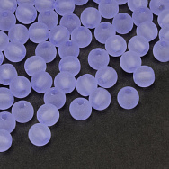 Бусины акриловые матовые, Круглые, 6 мм, Синие (BUS-059795)