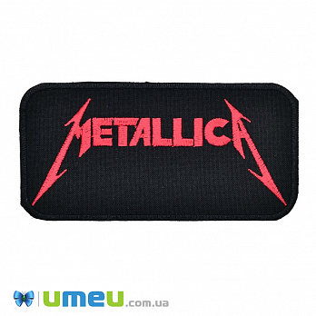 Термоаппликация Metallica, 12х6 см, Красная, 1 шт (APL-038263)