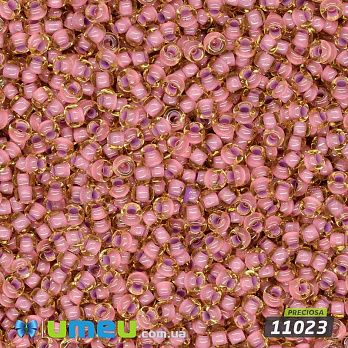 Бісер чеський №968/11023, Рожевий, Хамелеон, 10/0 (BIS-043914)