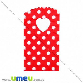 Подарунковий пакетик, 15х9 см, Червоний (UPK-014253)
