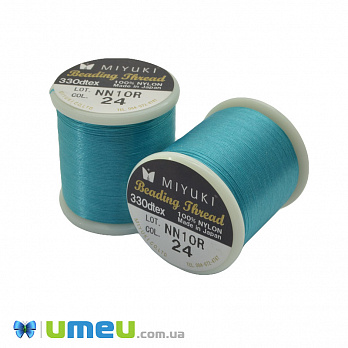 Нитка для бісеру Miyuki 24, Бірюзова, 50 м (MUL-045300)