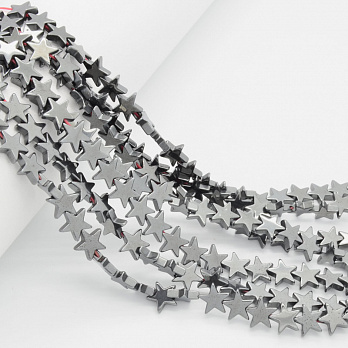 Бусины Гематит, Натур. камень, 8,5х2,4 мм, Звезда (BUS-051772)