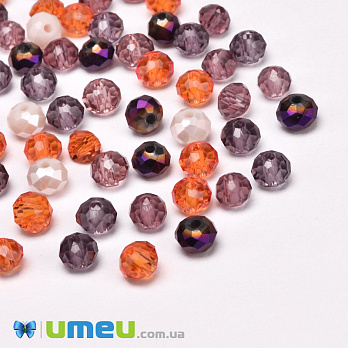 Намистини ронделі, 4х3 мм, Мікс (BUS-050938)