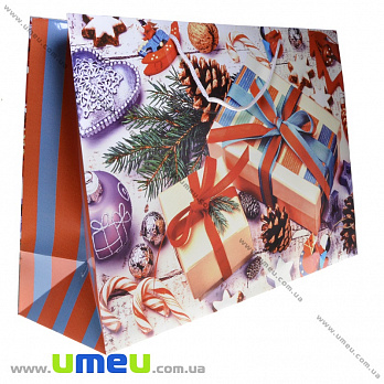 Подарочный пакет Новогодний, 46х32х15 см, 1 шт (UPK-035680)
