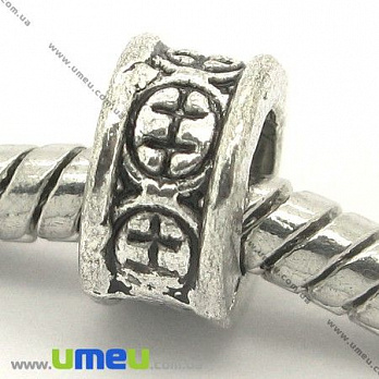 [Архів] Намистина PANDORA мет., 8х4,5 мм, Античне срібло (BUS-006854)