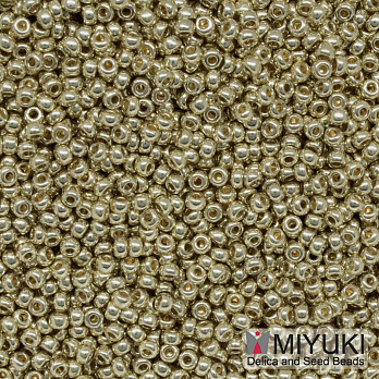 Бісер японський Miyuki круглий RR 11/0 №4201 Duracoat Galvanized, Сріблястий (BIS-043332)
