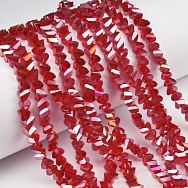 Намистини скляні скол (крихта), 6 мм, Червоні (BUS-060953)