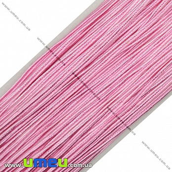 Сутажный шнур, 3 мм, Розовый, 1 м (LEN-011046)