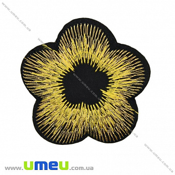 Термоаппликация Цветок, 5.5 см, Желтая, 1 шт (APL-022324)