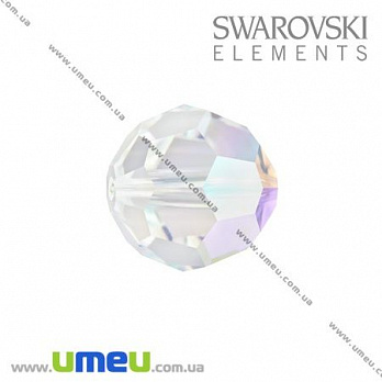 Бусина Swarovski 5000 Crystal AB, 6 мм, Граненая круглая, 1 шт (BUS-009896)