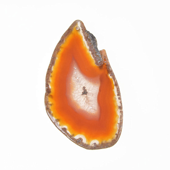 Зріз Агата, Червоно-коричневий, 72х40 мм (POD-020160)