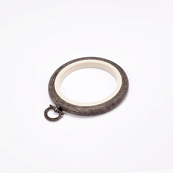 Пяльці-рамка NURGE круглі пластикові 9,5 см, Коричневі (MUL-053311)