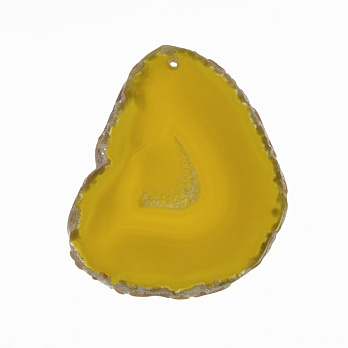 Зріз Агату, Жовтий, 64х49 мм (POD-014240)