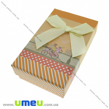 Подарочная коробочка Прямоугольная, 8х5х2,6 см, Оранжевая, 1 шт (UPK-035287)