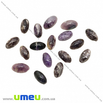 Кабошон нат. камінь Чароїт, Овал, 9х5 мм (KAB-033549)