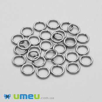 Соединительное колечко из нерж. стали, 5 мм, Темное серебро, 1 шт (STL-007754)