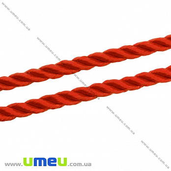 Шнур крученый, Красный, 4 мм, 1 м (LEN-010573)