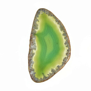 Зріз Агату, Зелений, 76х42 мм (POD-009347)