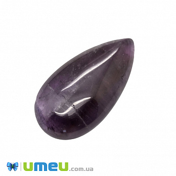 Кабошон нат. камінь Аметист (2 сорт), Крапля, 27,7 х15, 1 мм (KAB-050670)